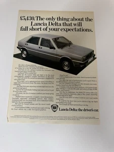 Original Lancia Delta 1500 Silver Magazine Poster Advert Frame Ready Man Cave - Picture 1 of 1