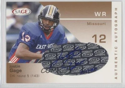 2003 SAGE Auto Bronze /460 Justin Gage #A16 Rookie Auto RC - Imagem 1 de 2