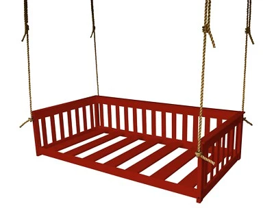 Mission Hanging Daybed with Rope - Twin or Full Size - Amish Made in USA - Image 1 of 4