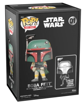 BOBA FETT (DIE-CAST) - STAR WARS FUNKOPOP #01 - Esgotado Online ✅ GRÁTIS P&P ✅ - Imagem 1 de 3