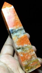 138 Natural Sunstone Quartz & Apatite Crystal Reiki Point Mineral Healing A875