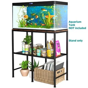 1 Pack 20-29 Gallon Fish Tank Stand Metal Aquarium Stand Reptile Tank Shelf - Picture 1 of 9