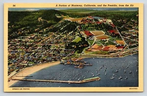 Postcard A Portion of Monterey, California, and the Presidio, From the Air - Bild 1 von 2
