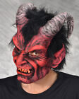 Diablo Red Devil Mask Large Horn Monster Costume Haunted House Decoration Latex