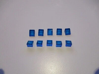 Lego 10x Stein Dach 1x1 schräg 54200 transparent dunkelblau etn55 - Bild 1 von 2