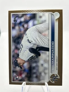 Ron Marinaccio 2022 Topps Gold Border 597/2022 Rookie New York Yankees #US165 JC - Imagen 1 de 2