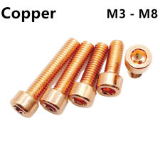 M3 M4 M5 M6 M8 Pure Copper Allen Bolt Hex Socket Cap Head Screws