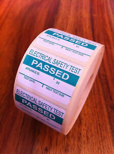 PAT Testing Labels x 1000 Passed Stickers Electrical *FREE P+P*
