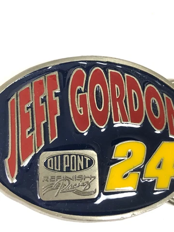 Vintage 90s Jeff Gordon Nascar 24  Western Belt Buckle Enamel USA 1995 Racing Cover