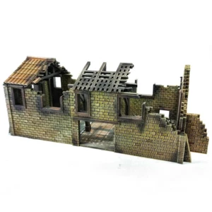 Stone Barn Ruins Tabletop Terrain Wargaming Destroyed Farm Building 28mm - Picture 1 of 11