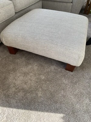 DFS Plain Footstool. Sophia. Pearl Combination  - Image 1 of 4