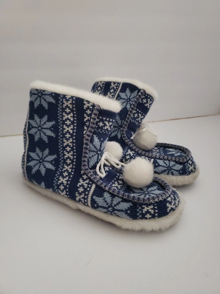 ZAPATILLAS DE PUNTO DE TELA SOFIA CON ALMAS DE GOMA ADOLESCENTES MUJER Talla 10 Azul Usadas Foto 1 de 4