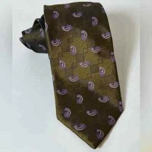 Luciano Barbera Whimsical Waterfall Paisley 100% Silk Made in Italy Tie EUC - Picture 1 of 10