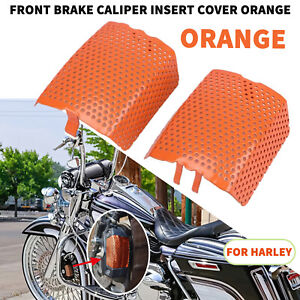 Orange Front Caliper Screen Inserts For Harley Ultra Limited Road King Glide CVO