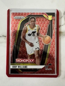 2024-25 Prizm Monopoly #35 Cody Williams RED CHANCE PRIZM SSP (Question Mark) RC - Picture 1 of 6