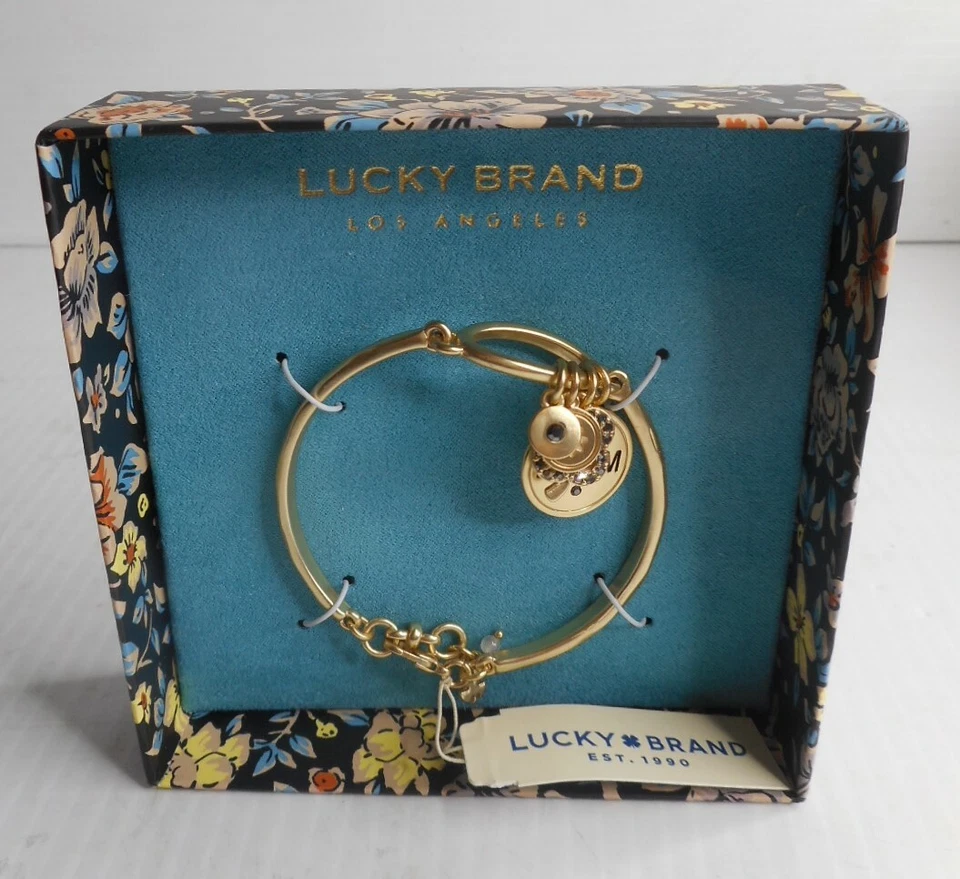 Brazalete Brazalete Marca Lucky Tono Oro Amarillo Dije Sueño Acentos SemiPreciosos  Foto 1 de 2