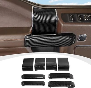 8x Inner Door Handles Covers Panel Trim Set For Ford F150 2015-2020 Carbon Fiber - Picture 1 of 20
