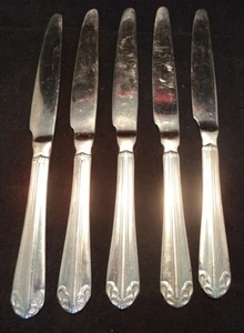 Lot of 5 Vintage Alco Stainless Flatware Knives Bow Loop - Picture 1 of 3