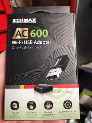 Edimax Wi-Fi USB Mini AC600 Dual-Band (2.4Ghz / 5Ghz) Adapter For PC US - Image 1 of 2