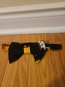 Black With Sunflowers Bow Headband Womens Pre Owned - Picture 1 of 1