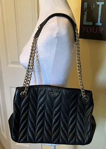 Kate Spade Black  Medium Convertible Briar Lane Quilted Shoulder Bag - Picture 1 of 13