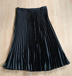 H&M Plisee Faltenrock Rock Schwarz Lang Edel Damen Gr L Neuwertig - Bild 1 von 1