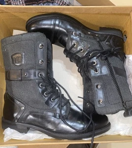 J75 Jump Deploy-2 Womens Black Leather Boots Size 8M Zip Up New In Original Box - Picture 1 of 12