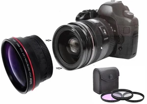 Wide Angle Lens and UV-CPL-FLD Filter  Set For Nikon Z5, Z5 II with 24-50mm Lens - Picture 1 of 11