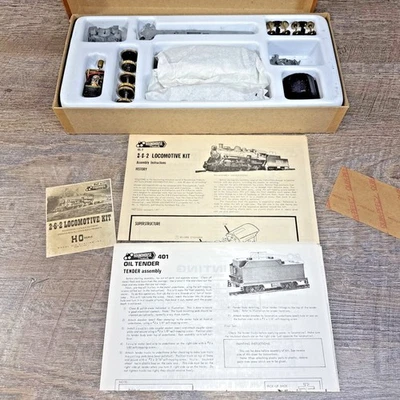 Vintage Roundhouse HO Scale 2-6-2 Locomotive Kit w/ 1010 Tender - Unassembled - Image 1 of 4