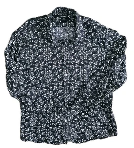 MURANO SLIM FIT Herren Hemd schwarz Blumenmuster Gr. XL langarm - Bild 1 von 6