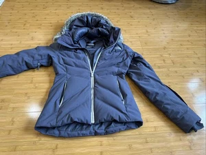 North Face Damen Cirque Down 550 Jacke Grau Gr. S Kunstfell Hoodie NF0A3KQJ - Bild 1 von 16