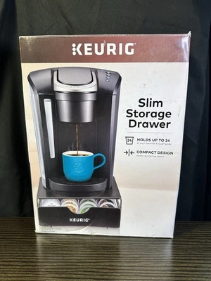 KEURIG Slim Non-Rolling Storage Drawer Holds 24 K-Cup Coffee Pods - Black NEW - Image 1 of 4
