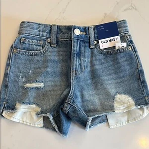 NWT Old Navy Girls Classic Blue Denim Shorts - Picture 1 of 3