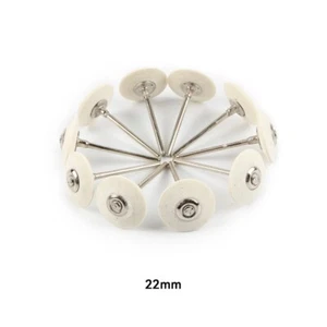 Paquete de 12 piezas mini joyería giratoria algodón con mango rueda de pulido 22 mm - Imagen 1 de 9