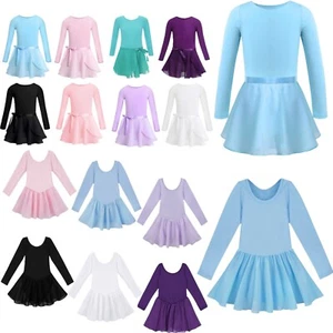 Ballettkleid Mädchen Ballett Trikot Tanz Baumwolle Kinder Gymnastik Ballettanzug - Bild 1 von 165