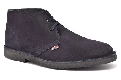 PELLE PELLE SAFARI NATURAL 87000 MARINO Scarpe Tipo Desert Boot Clark Polacco Blu Pelle Uomo