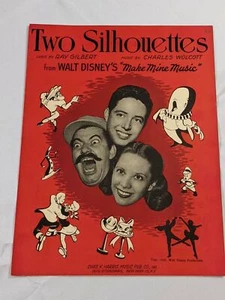 Walt Disney's Make Mine Music Two Silhouettes Music Sheet 1945 - Picture 1 of 3