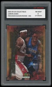 LEBRON JAMES 2003-04 UPPER DECK #43 1ST GRADED 8 ROOKIE CARD LAKERS/CAVALIERS