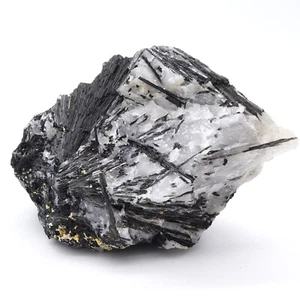 Black Tourmalated Quartz Rough Unpolished - Bild 1 von 2