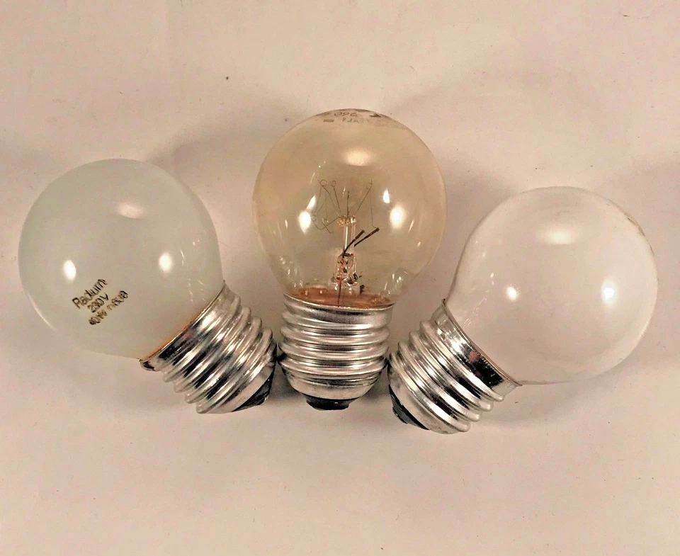 LAMPADINA SFERA 15 W 25 40 60 WATT E27 CHIARA SMERIGLIATA OPALE INCANDESCENZA - Immagine 1 di 1