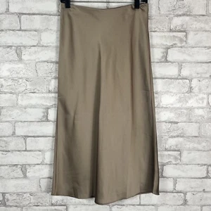 J.CREW NWT Women's Gwyneth Vintage Brown Slip Skirt SMALL AC467 - Picture 1 of 5