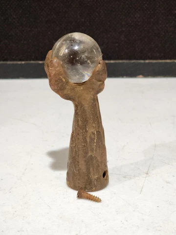 1- ANTIQUE CLAW FOOT Antique CAST IRON  GLASS BALL Furniture LEG Replacement Cover