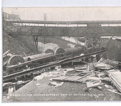 GB DISASTER Essex RAILWAY CRASH Postcard *Witham* 1905 GER Unused {samwells}PX41 - Image 1 of 4