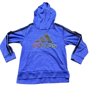 Adidas Boys Size 7 Pull Over Sweater Pre Owned, Color Blue - Picture 1 of 11