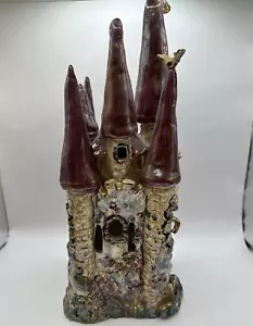 Rambling Rose Castle With Tile Base Clay Works 2000 Blue Sky Collectors Item - Picture 1 of 4