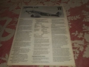 TESTORS ITALERI 869, 1/72 JUNKERS JU 52 PLASTIC MODEL KIT, BAGGED, NO BOX - Picture 1 of 6