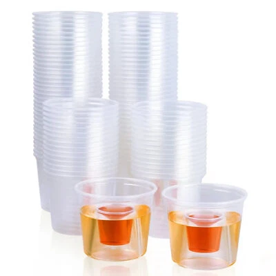 Jager Bomb Shot Glasses Strong Disposable Plastic Bomber Glass 25ml CE - Image 1 of 4
