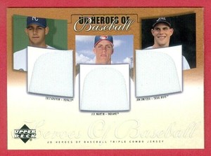 2001 UD HEROES (BB) Colt Griffin/JD Martin/Jon Switzer SP JERSEY RC CARD #J-GMS