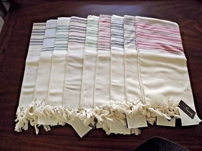 Turkish Cotton Towel Peshtemal Hand Loomed Beach Bath Pestemal X Large Towel - Image 1 of 3