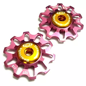 TOKEN TK1701TBT CAMPY CERAMIC Jockey / Pulley, 10T, Pink, Z46 - Picture 1 of 1